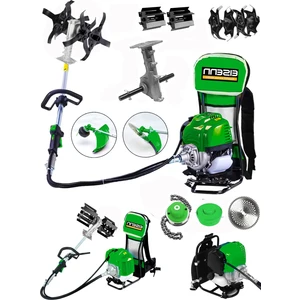 Germany True Rockle Series 3 In 1 Green 20 Hp Sırt Tipi Tırpan + Toprak Eşeleme Aparatı + Akrobat Çapa Aparatı