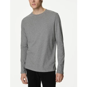 Marks & Spencer Saf Pamuklu Uzun Kollu T-Shirt