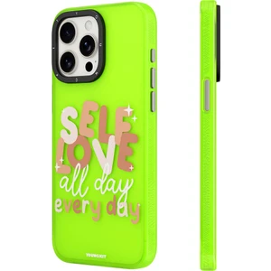 iPhone 15 Uyumlu Kılıf Bethany Green Tasarımlı Youngkit Sweet Language Kapak Yeşil