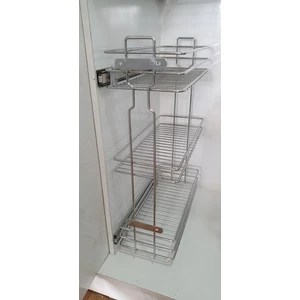 Yıldız Aks 3 Katlı Yandan Raylı Mutfak Dolap Içi Şişelik(Yağdanlık)