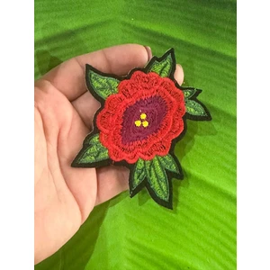 Gönülden Tasarım 10X9 cm Ütü Ile Yapışan Nakış Işleme Çiçek Arma Yama Dikiş Aksesuarı