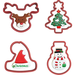 Yılbaşı Noel Kurabiye Kalıbı 4'lü Set-1 PLA Plastik