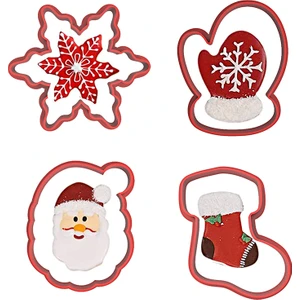Yılbaşı Noel Kurabiye Kalıbı 4'lü Set-2 PLA Plastik