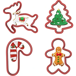 Yılbaşı Noel Kurabiye Kalıbı 4'lü Set-4 PLA plastik