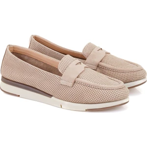 Margaret Bej Kadın Deri Loafer