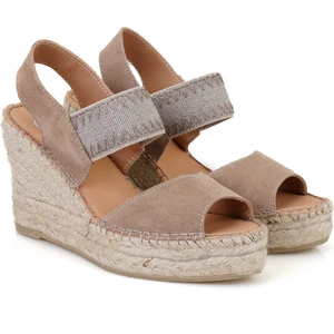 Fragile Bej Kadın Dolgu Topuklu Espadril Sandalet