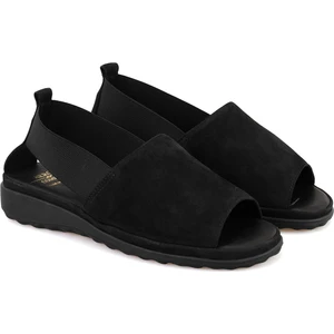 Laney Siyah Kadın Nubuk Deri Sandalet