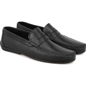 Austin Siyah Erkek Deri Loafer