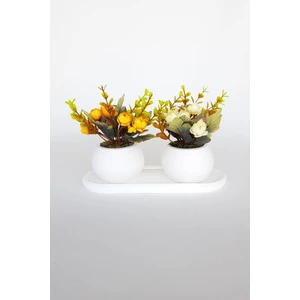 Adresi Burası Beton Saksıda Banko Çiçeği 3 Lü Masa Seti