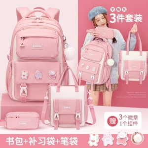 Yeni Öğrenci Sırt Çantası Su Geçirmez Sırt Çantası-Mor (Yurt Dışından)