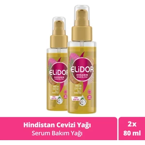 Doğanın Enerjisi Serum Saç Bakım Yağı Hindistan Cevizi Yağı Onarıcı ve Yıpranma Karşıtı 80 ml x2 Adet