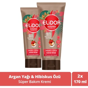Doğanın Enerjisi Onarıcı Süper Saç Bakım Kremi Argan Yağı ve Hibiskus Özü 170 ml x2 Adet
