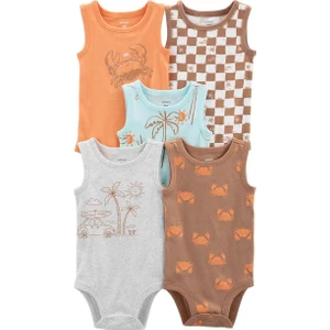 Layette Erkek Bebek 5'li Body Set