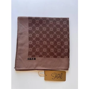 Kahverengi Elegance Monogram Eşarp