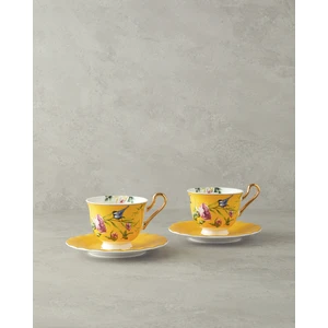 English Home Vanilla New Bone China 4 Parça 2 Kişilik Çay Fincanı Takımı Sarı
