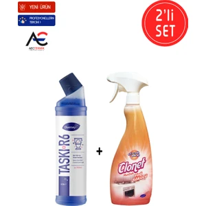 Clonet Temizlik Paketi ( 1 Adet Mutfak Temizleyici + 1 Adet Tuvalet Temizleyici R6 ) 2'li Set