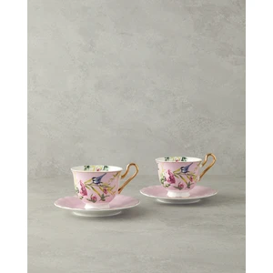 English Home Vanilla New Bone China 4 Parça 2 Kişilik Çay Fincanı Takımı Açık Pembe