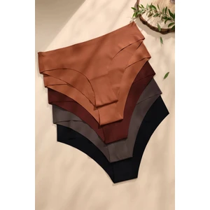 Merry See 5 Li Set Iz Yapmaz Likralı Dikişsiz Lazer Kesim Bikini Slip Külot