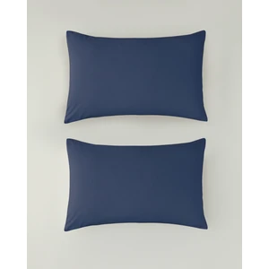 English Home Pure Pamuklu 2'Li Yastık Kılıfı 50 x 70  cm  Gece Mavisi