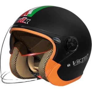 Çift Lensli Güneş Koruyucu Italyan 3c Motosiklet Kaskı R-37 (Yurt Dışından)