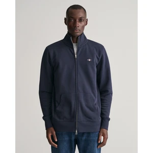 Erkek Lacivert Regular Fit Fermuarlı Logolu Sweatshirt 2008006.433