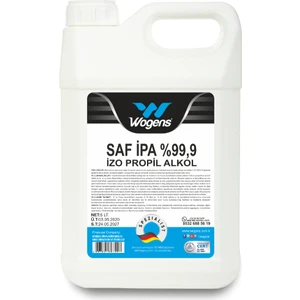 5 Lt %99,9 Saf Ipa Izo Propil Alkol Temzilik Solventi (Izopropanol)