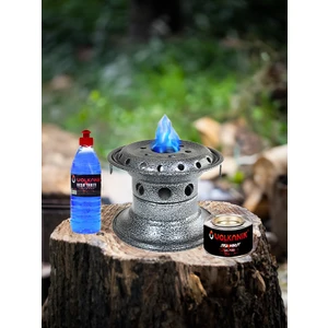 Orta Boy Osmanlı Ocağı + Volkanik 500ML Jel Yakıt + 200ML Teneke Yakıt