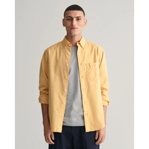 Erkek Sarı Regular Fit Düğmeli Yaka Oxford Gömlek 3230233.779