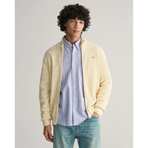 Erkek Krem Regular Fit Fermuarlı Logolu Hırka 8030200.130