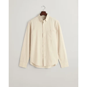 Erkek Bej Regular Fit Düğmeli Yaka Oxford Gömlek 3230233.239