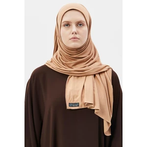 Tesettür Penye Şal Düz-Camel