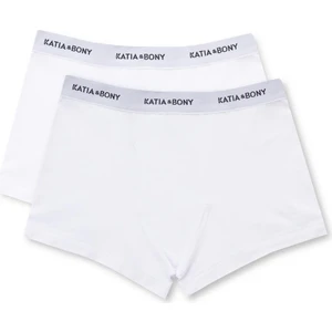 2'li Paket Basic Modal Erkek Boxer Beyaz/Beyaz