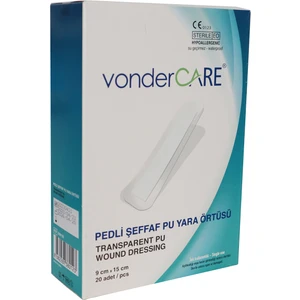 Vonder Care Pedli Şeffaf Steril Şeffaf Yara Örtüsü (9 cm x 15 cm) 20 Adet
