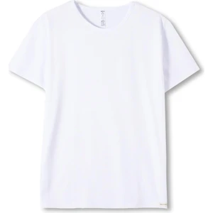 Basic Modal O  Yaka Erkek Tshirt Beyaz