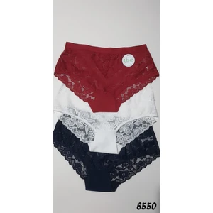 Ön ve Arka Tüllü-Dantelli Büyük Beden Bikini Model Külot 5'li