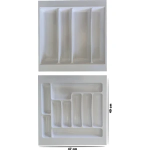 Gör Seç Görseç 2li Set 47X49 Düzenleyici Raf 47*49 Beyaz Kepçelik , Kaşıklık (45X40 A Kesilebilir) Mutfak Organizer