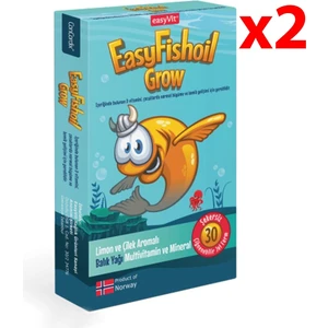 EasyFishoil Grow 30 Çiğnenebilir Jel Tablet 2 Adet