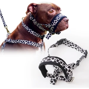 Benek Desenli Köpek Ağızlığı - Havlama ve Çekiştirme Önleyici - Medium