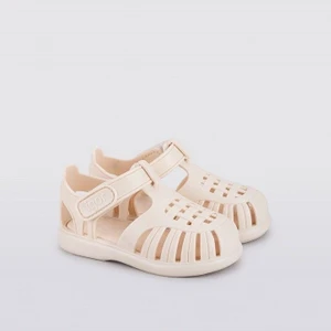 Tobby Solid - Marfil Çocuk Cırtlı Sandalet
