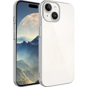 Apple iPhone 15 Plus - Uyumlu Sert Pc Renkli Çerçeveli Riksos Kapak-Koyu Gri