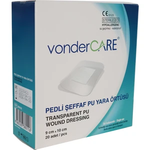 Vonder Care Pedli Şeffaf Steril Şeffaf Yara Örtüsü (9 cm x 10 cm) 20 Adet