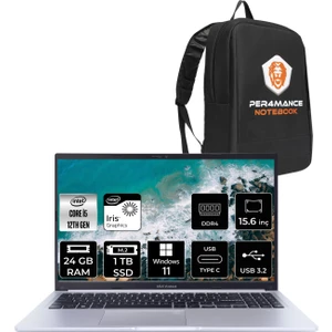 Vivobook 15 Intel Core I5 1235U 24GB 1tb SSD 15.6'' Fhd W11P Taşınabilir Bilgisayar X1502ZA-EJ1068 & Per4 Çanta EJ1068P106