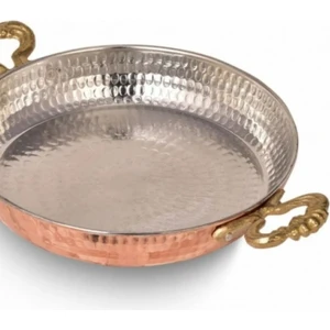 Kalın Dövme Bakir Tava Yumurta Sahani 17CM 2-3 Kisilik