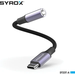 DT23T-A Hasır Kablo Hi-Fi Ses Type-C To 3.5mm jack Aux Kulaklık Çevirici Dönüştürücü Adaptör Hasır Örgülü Sağlam Kablo
