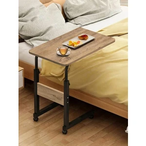 Yükseklik Ayarlı Kahvaltı ve Yemek Sehpası - Atlantik Çam (Tekerlekli) 60X40