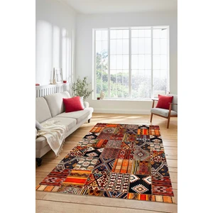 Evdeya Dijital Kaymaz Taban Yıkanabilir Patchwork Desen Yolluk Mutfak Salon Halısı, Patchwork-06-Renkli,