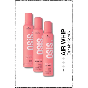 Air Whip Hacim ve Tutuş Sağlayan Esnek Köpük 200ML x 3 Adet | Nemli Saç Hissi, Isı Koruma