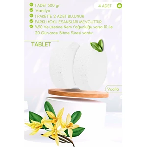 Nem Alıcı Rutubet ve Küf Giderici Yedek Tablet 500GR ' Vanilya ' 4 Adet
