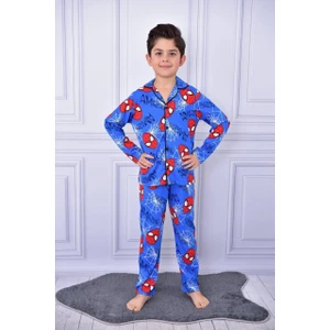 Cillop Butik Erkek Çocuk Örümcek Adam Spiderman Düğmeli Pijama Takımı