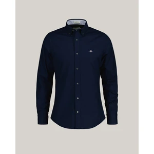 Erkek Lacivert Slim Fit Düğmeli Yaka Logolu Gömlek 3230115.410